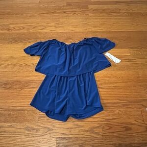 NWT Cheryl Kids Girl’s Blue Romper Size Medium